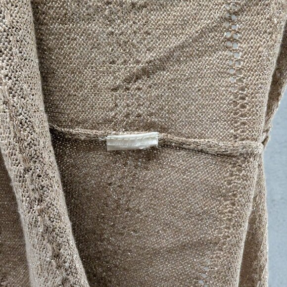 White House Black Market Asymmetrical Tunic Sweater Womens Gold 3/4 Sleeve Sz M - Picture 10 of 10